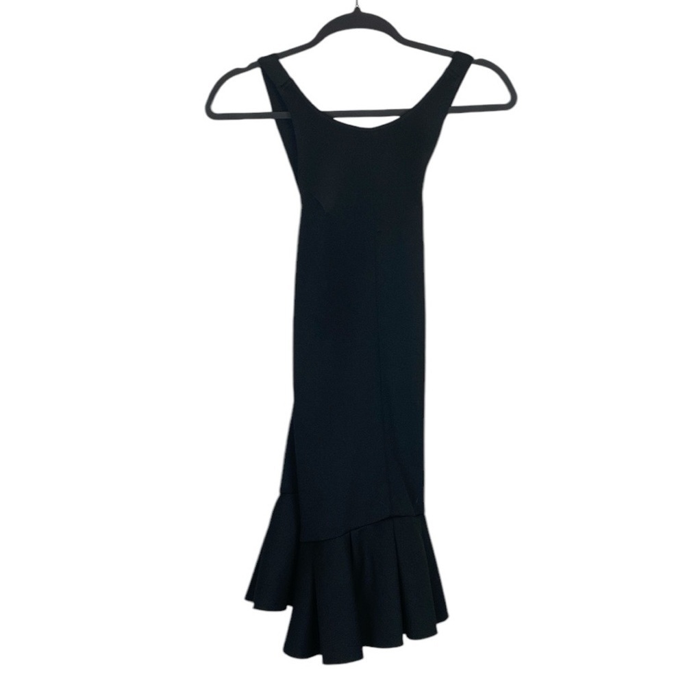 UNIF black ruffle trim dress